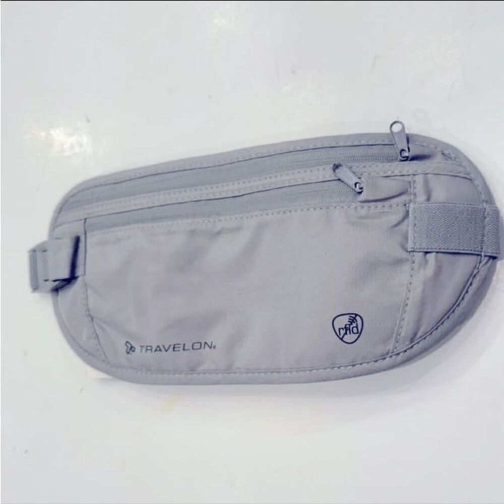New Travelon Gray RFID Blocking Undergarment Waist Pouch Gray bag new - Picture 8 of 11